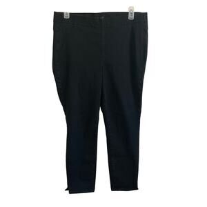 Sculpt-Her by NYDJ‎ Black Elastic Waist Pull on Ankle Length Jeans - Size 1X